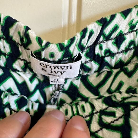 Crow & ivy women’s shorts‎ petite large green pink - Picture 3 of 8